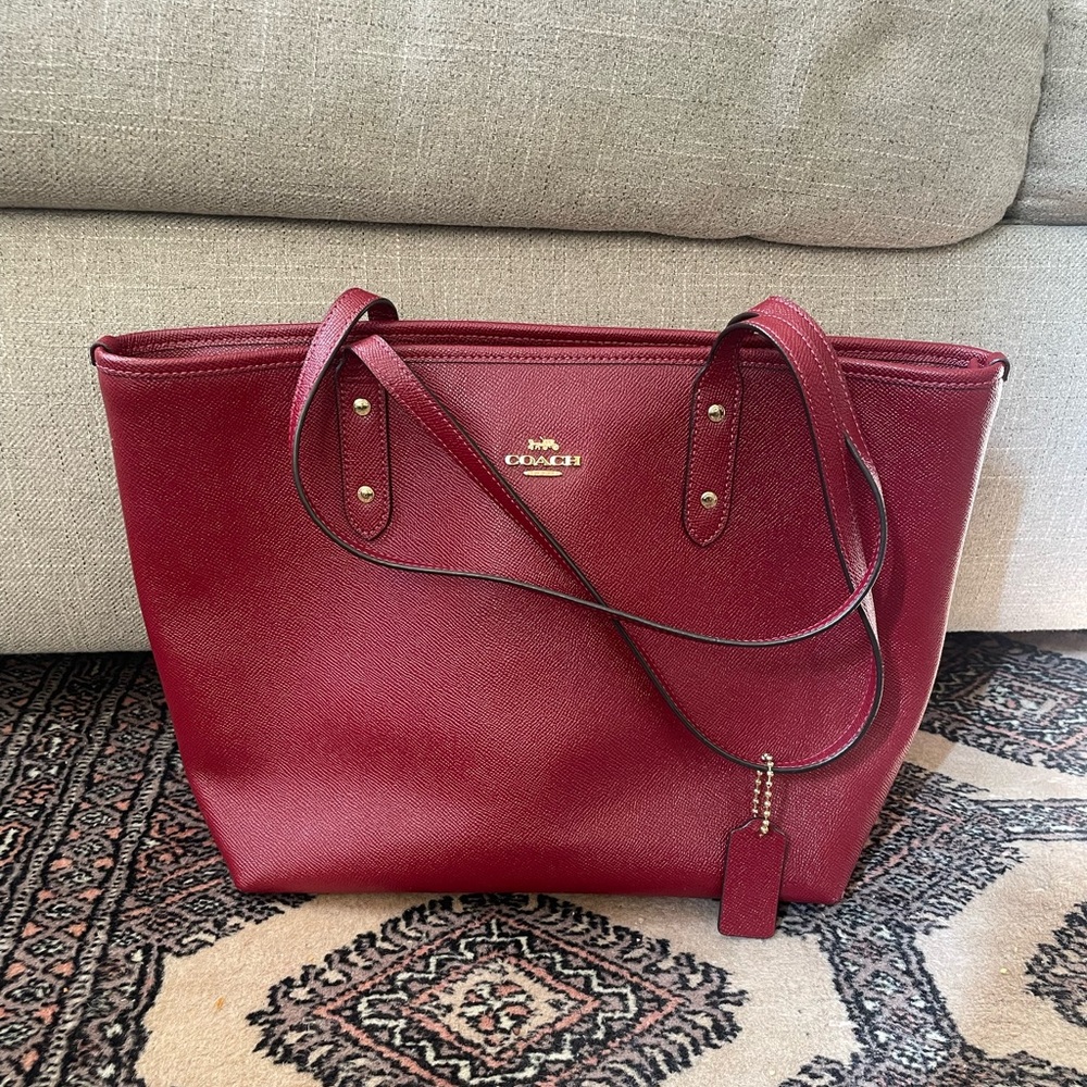Coach Red Tote Bag